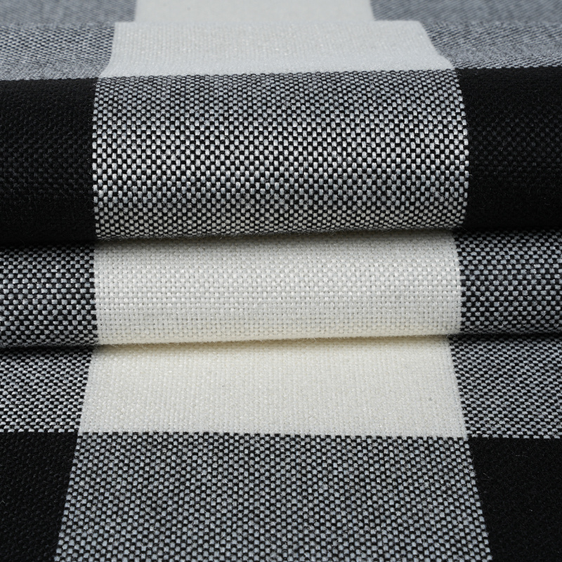 Tkanina lniana poliestrowa w kratę 10*10